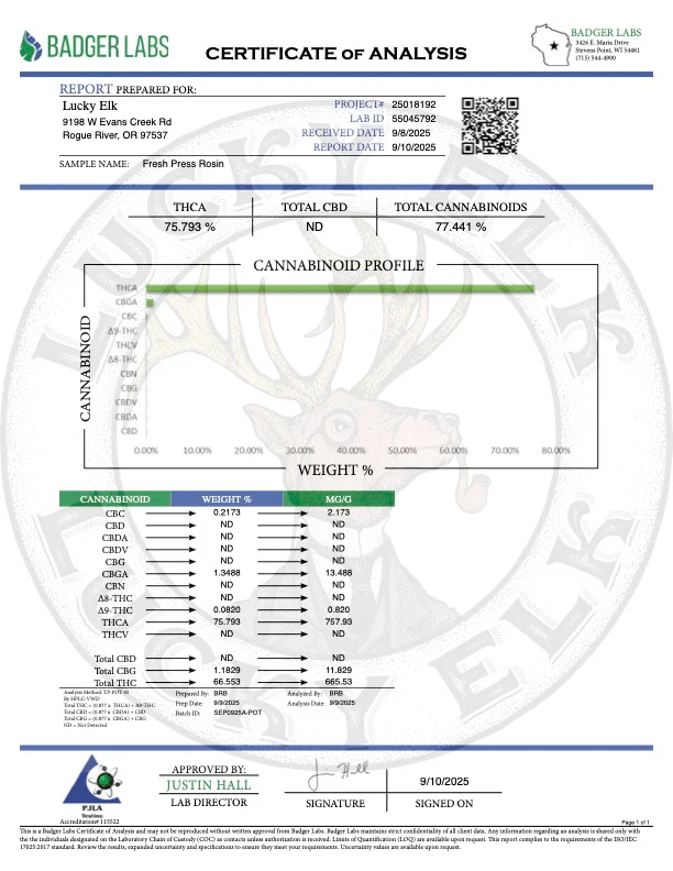 THCa Live Hash Rosin · Fresh Press - Image 3